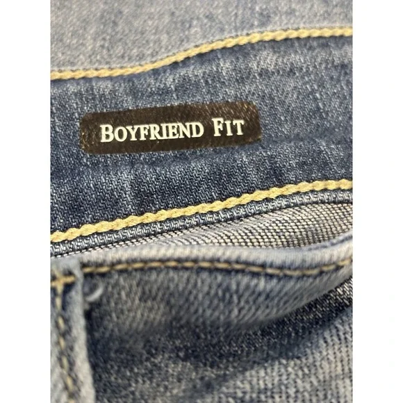 Judy Blue Womens 20W Boyfriend Fit Jeans Light Wash Stretch Cuffed JB82335 - Picture 7 of 12